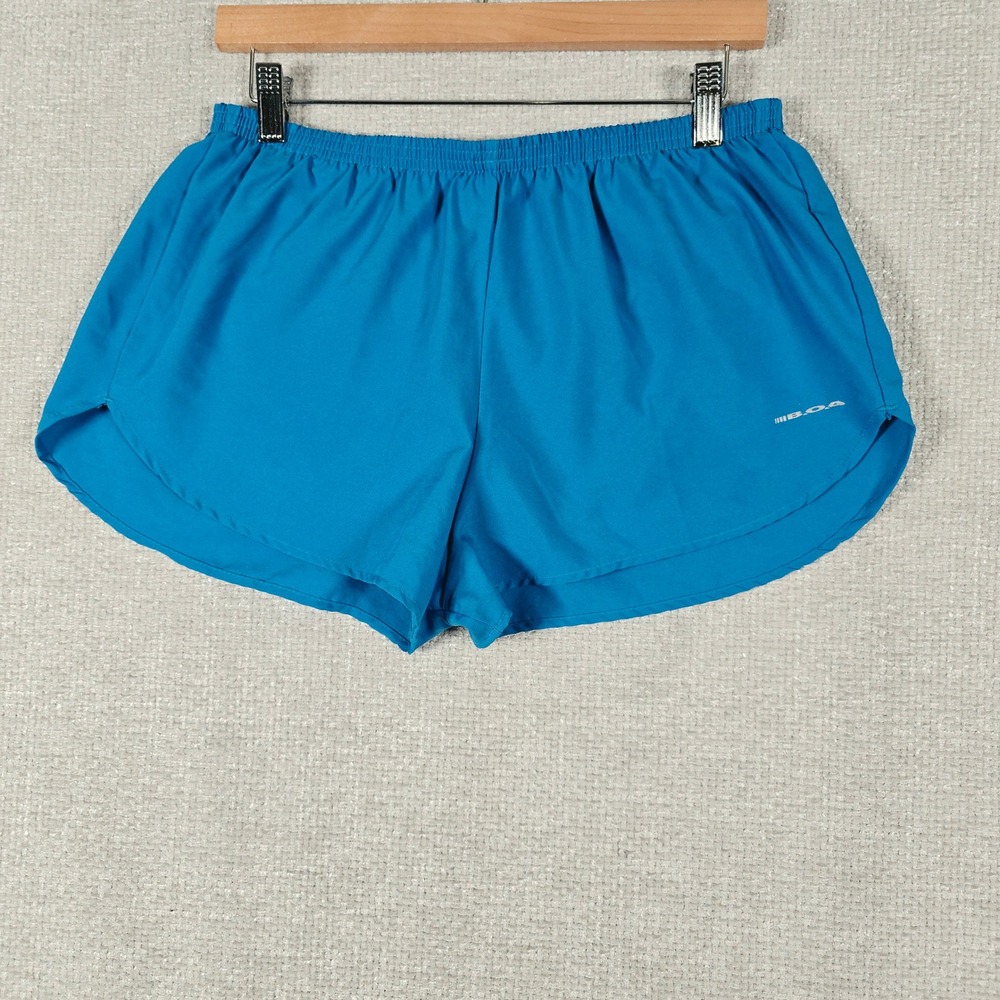 BOA Mens Blue 1005B Split Leg Running Shorts Size L Made in USA Coolmax Liner